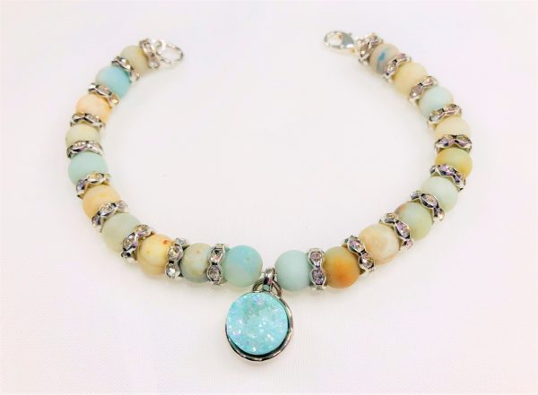 Amazonite Aura Druzy Bracelet