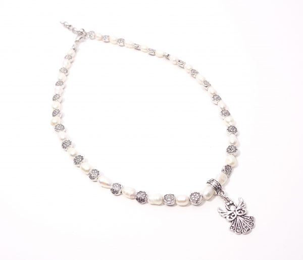 Mother of Pearl Angel Choker