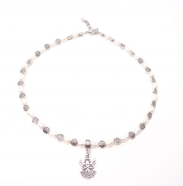 Mother of Pearl Angel Choker