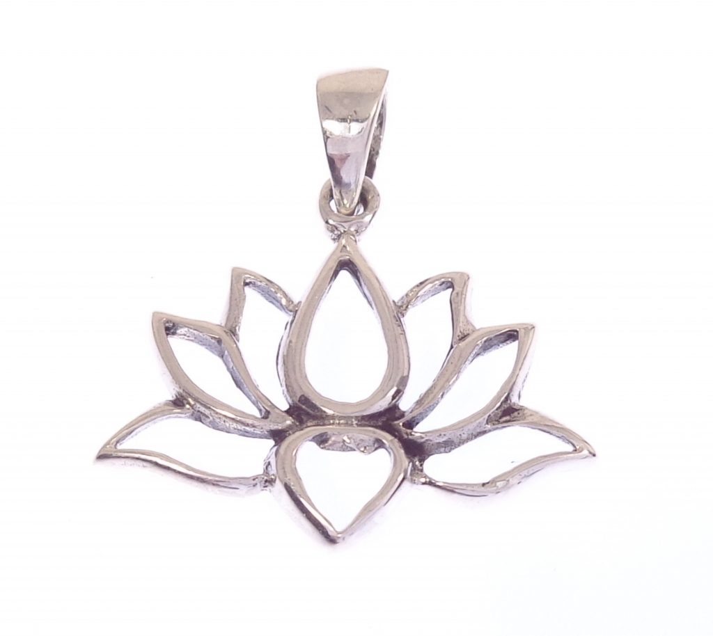 Sterling Silver Lotus Blossom Pendant - Dimensions MBS