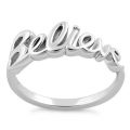 Sterling Silver Believe Ring